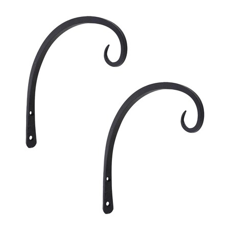 Rlm Distribution 9 in. Downcurled Bracket, Black, 2PK HO1677757